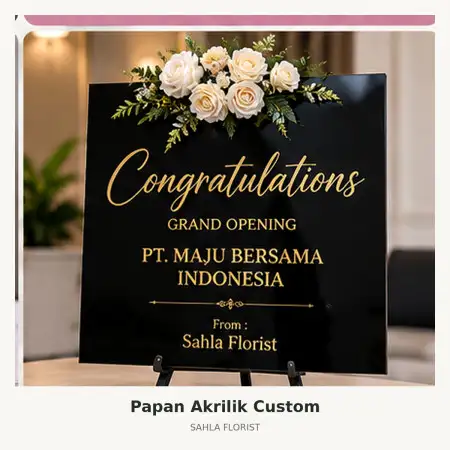 Papan Bunga Akrilik Jakarta Barat